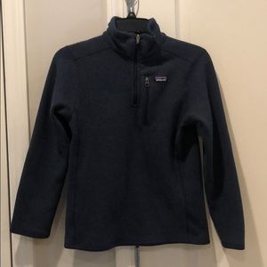 Navy Blue Youth Patagonia Pull Over